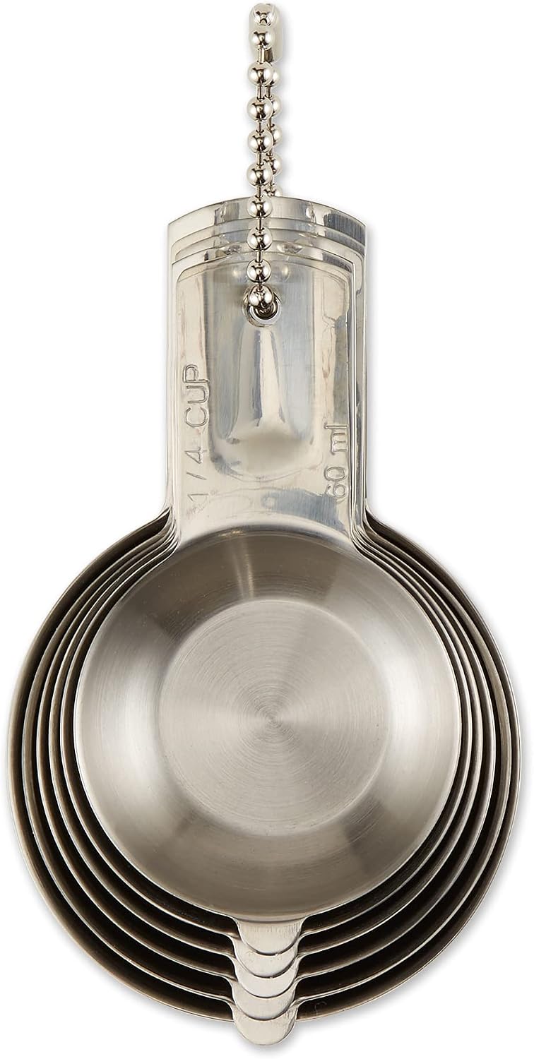 Set 6 Vasos Medidores Acero Inox 1/4 a 1 Taza Nido
