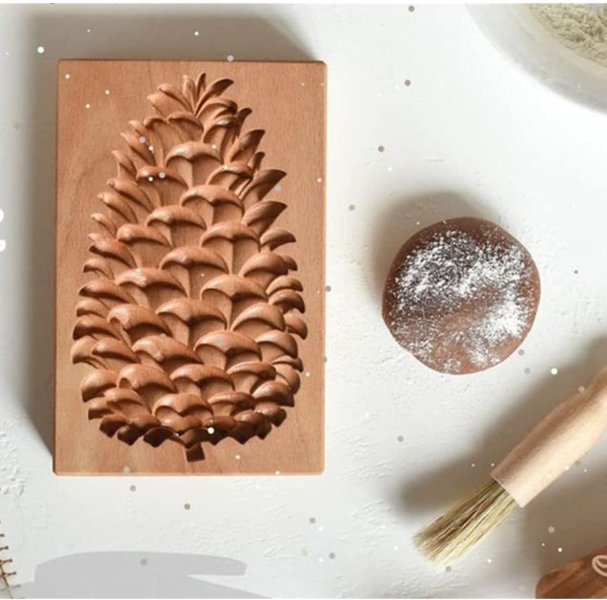 Molde madera tallada para galletas jengibre y lebkuchen