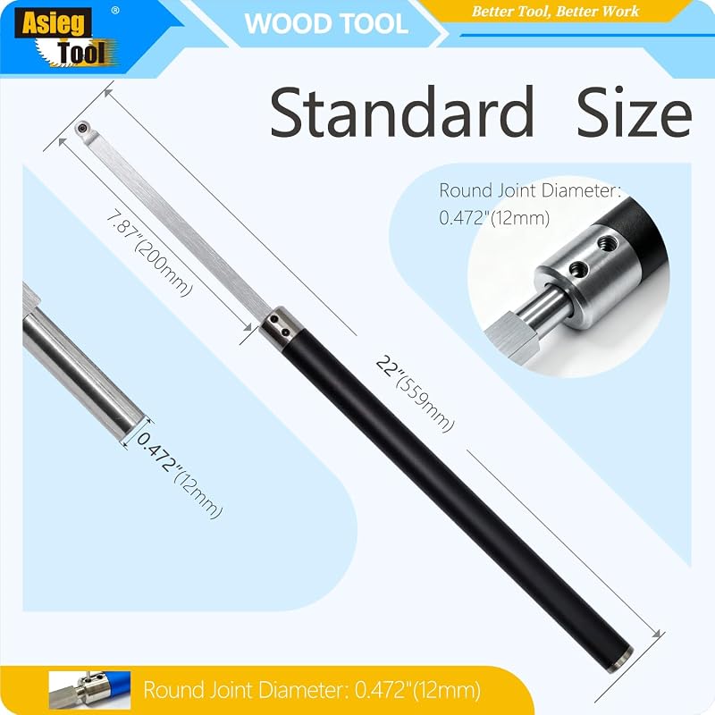 Set herramientas torneado madera punta carburo 0.472pulg