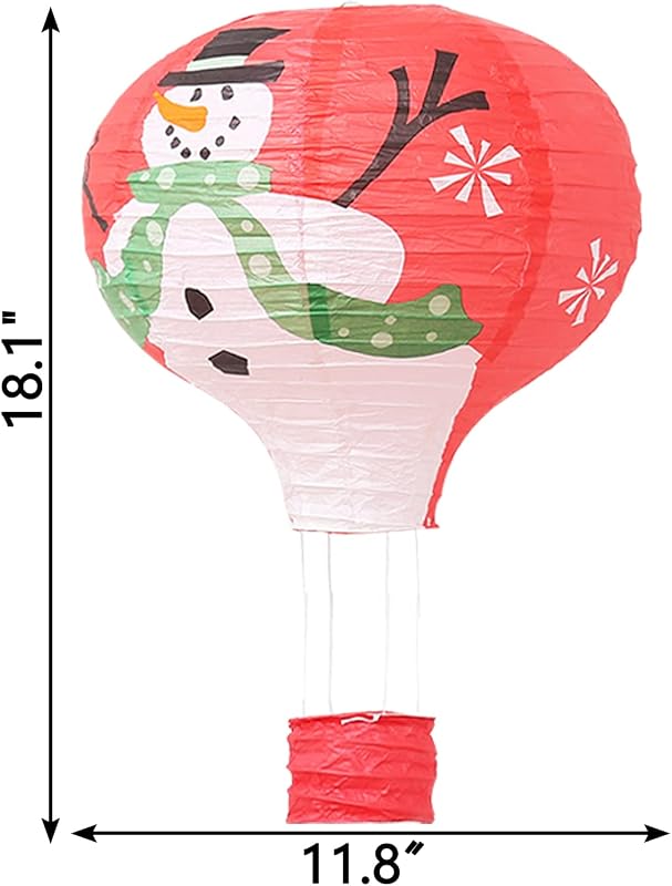 Faroles papel colgantes Navidad 12pulg reutilizables juego 7