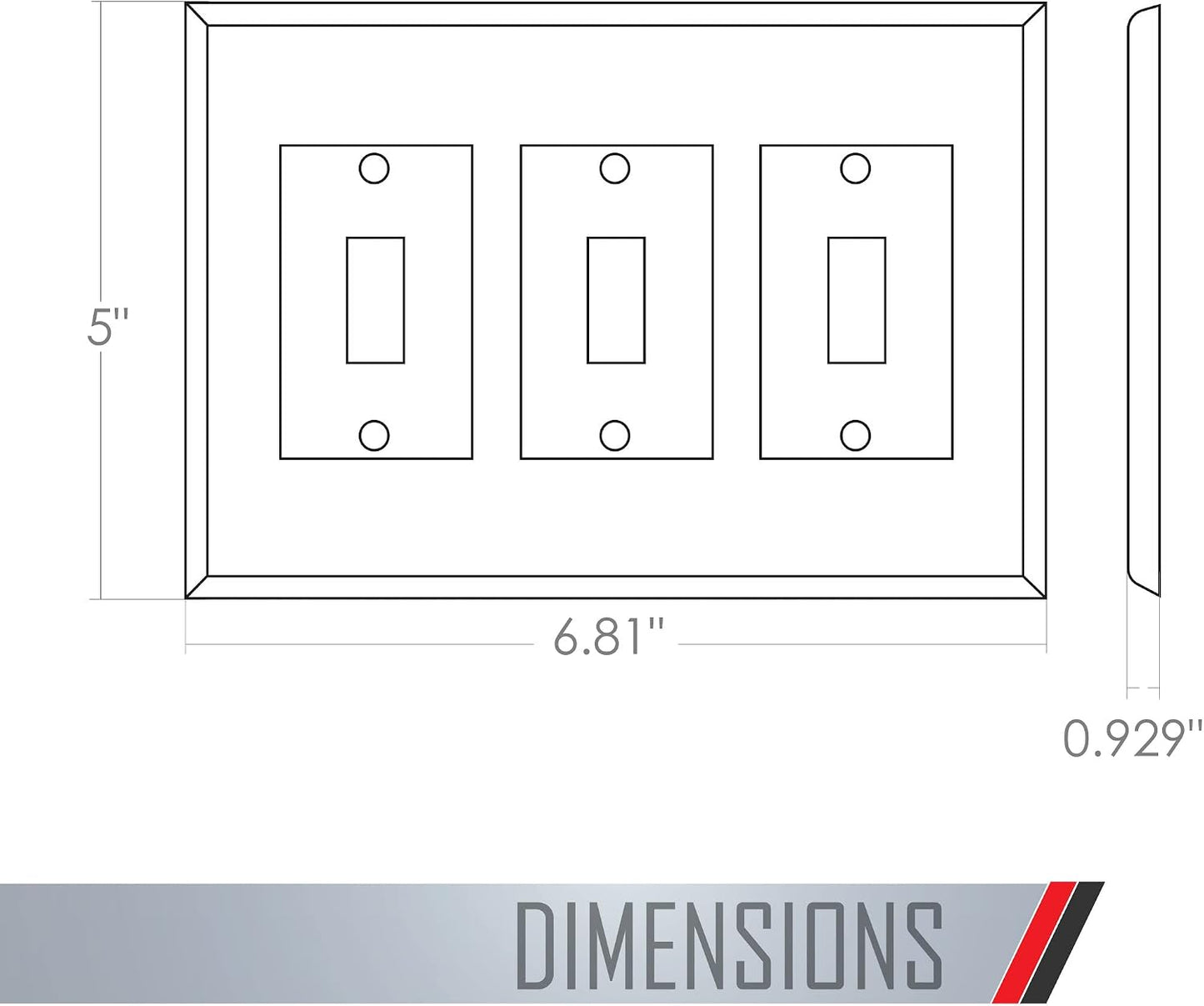 Cubierta decorativa MASQUE 3-Gang color blanco