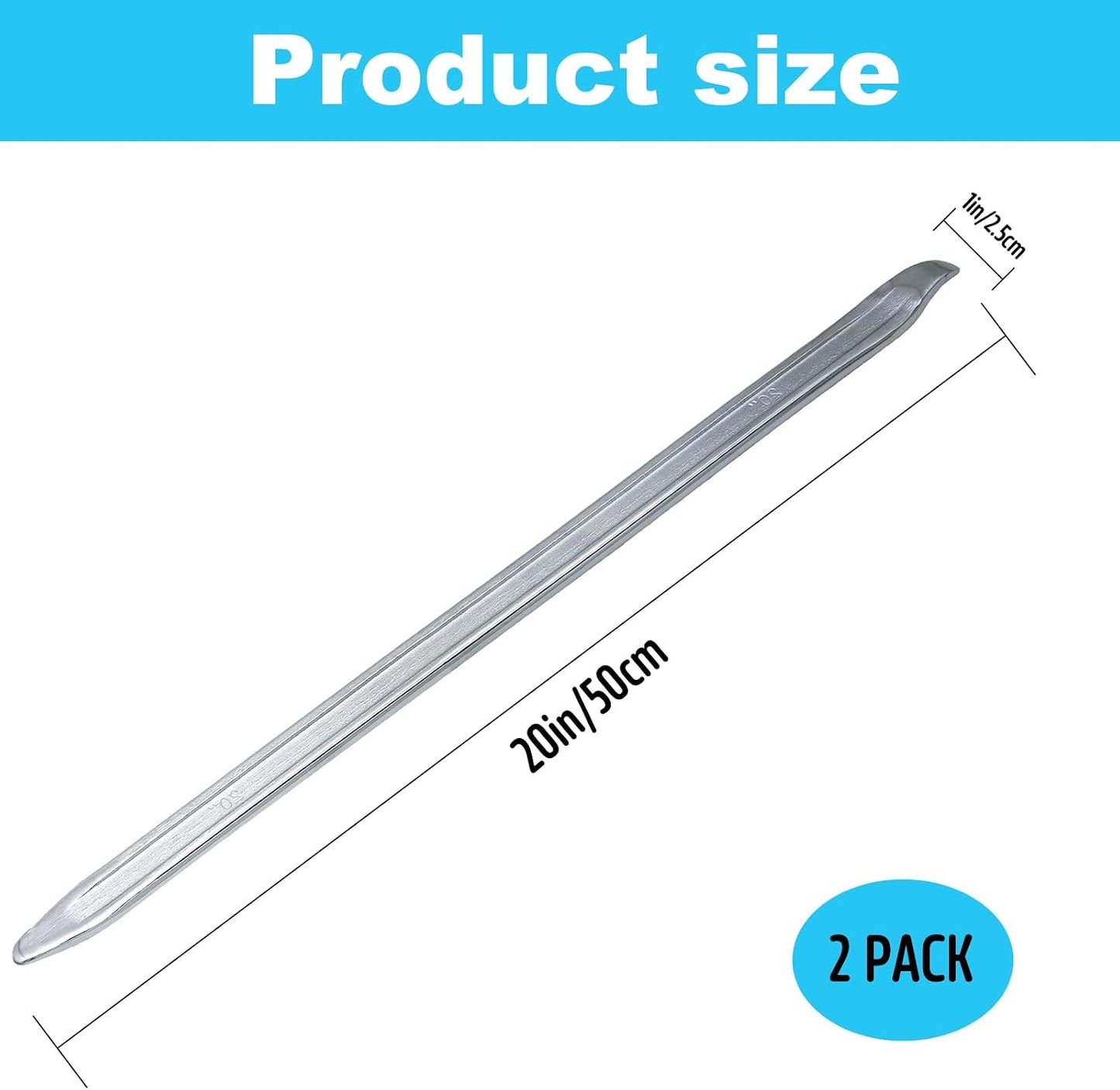 2 Cucharas Neumáticos Hierro 20" Palanca Servicio Pesado