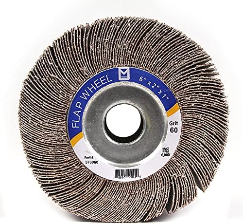 Rueda solapa orificio central 6x2x1 pulg grano 60