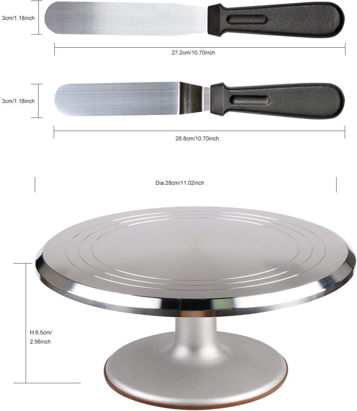 Espátula niveladora pasteles 12.7pulg soporte glaseado