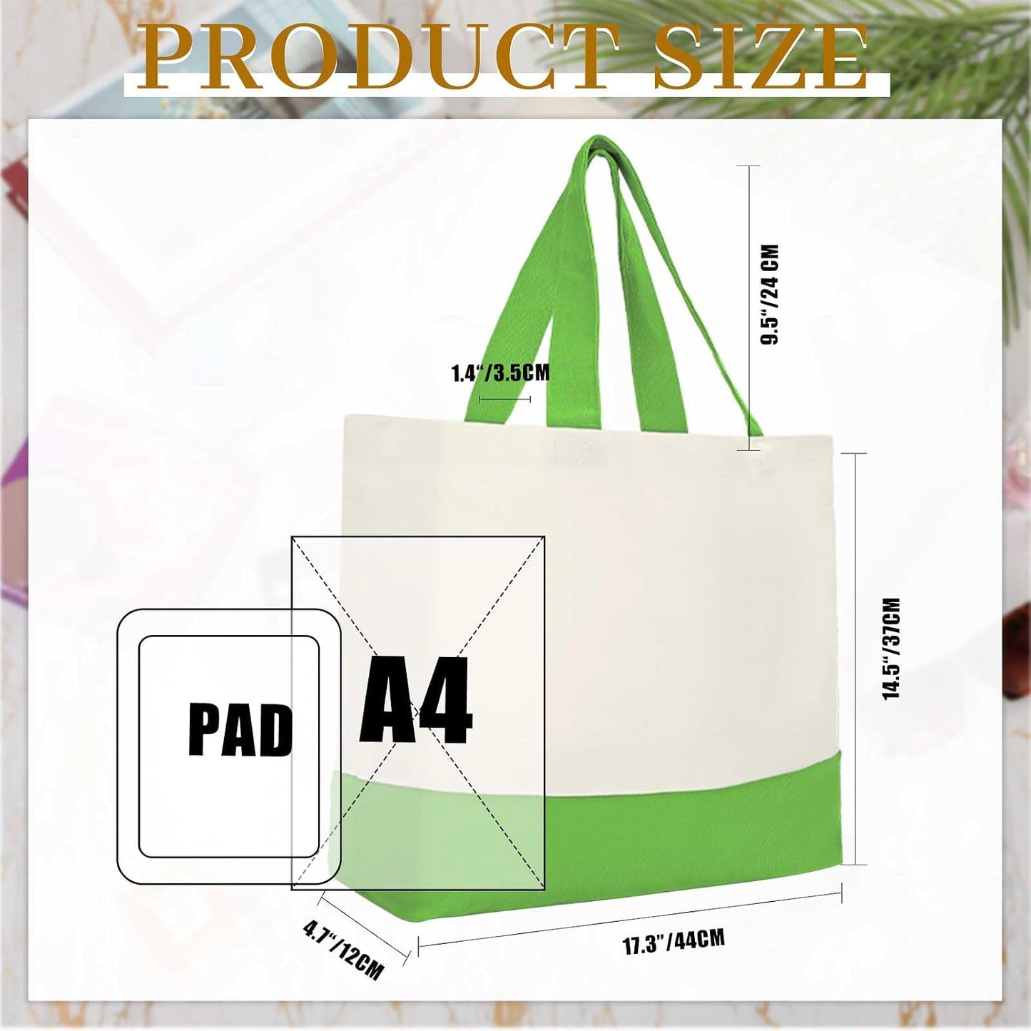 Bolsas lona 18.5x15" reutiliz. para compras