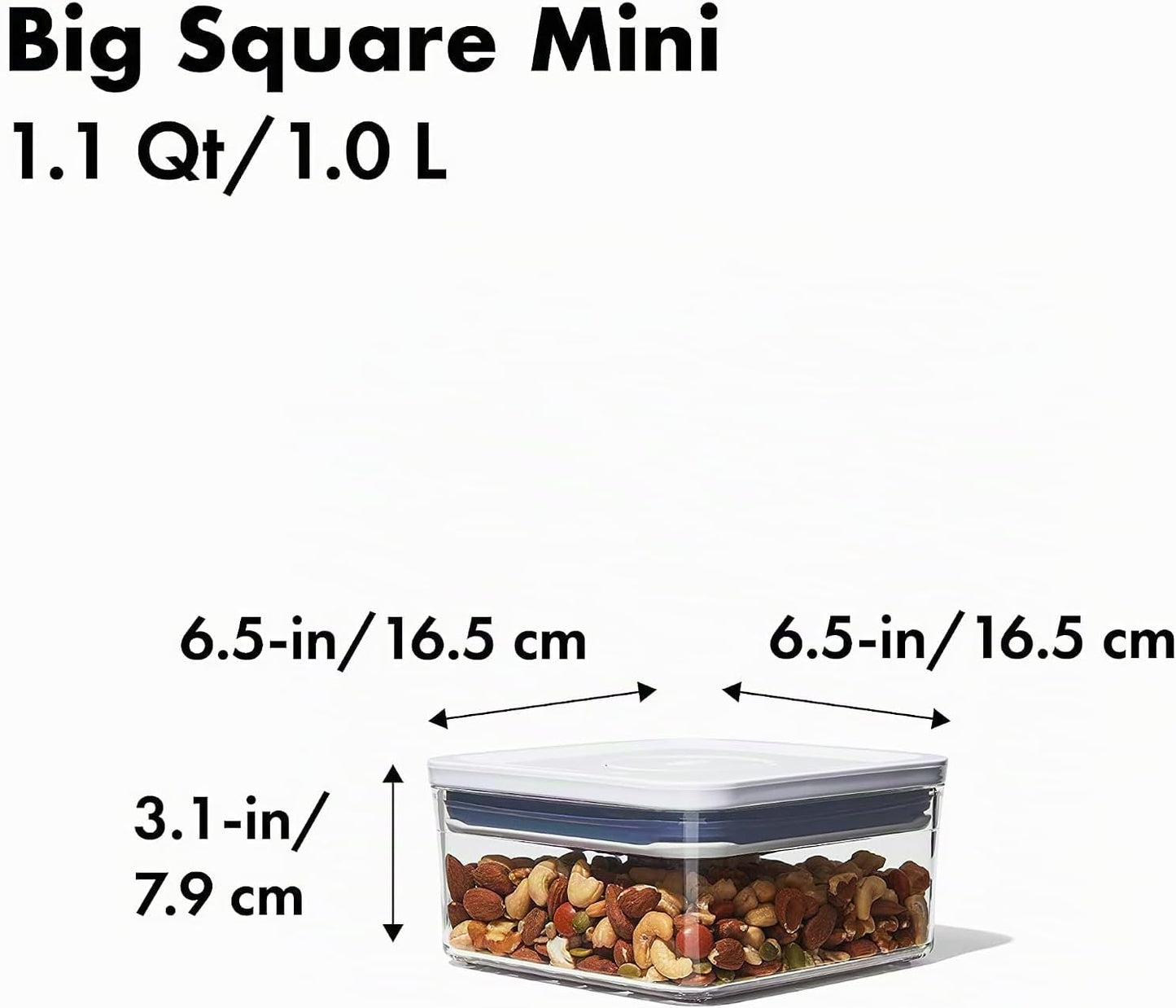 Caja almacenamiento alimentos hermética 1.1qt ideal té