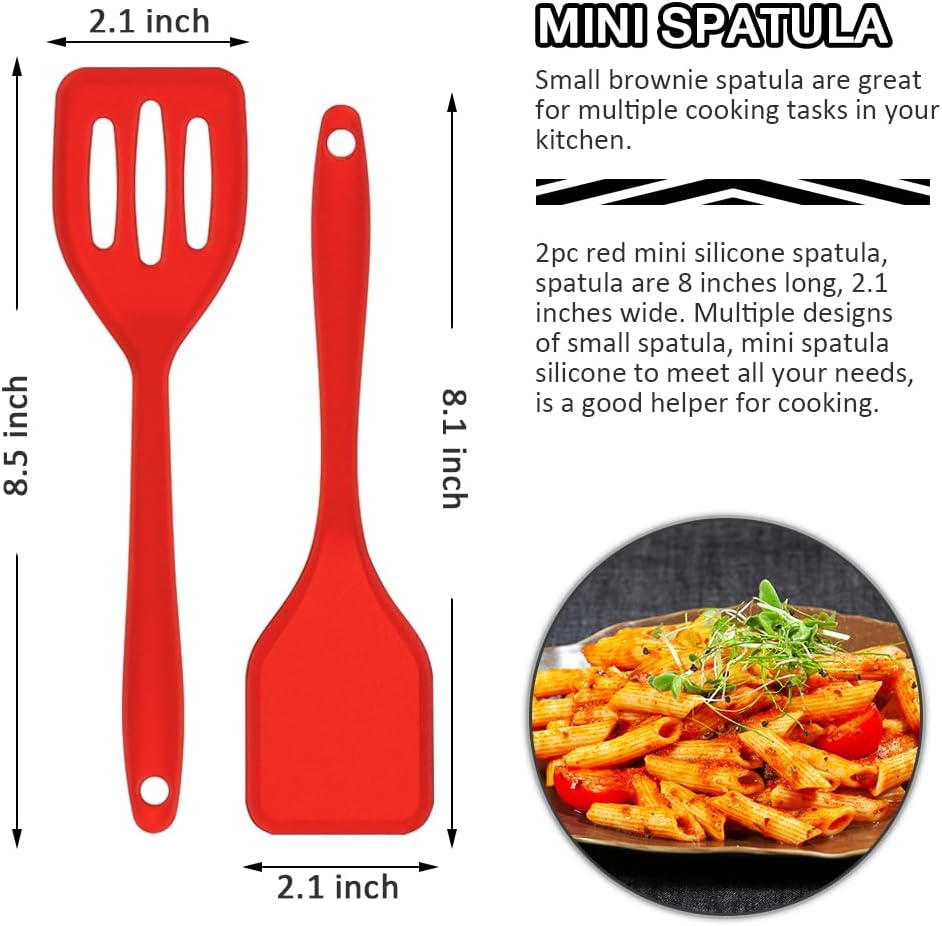 5 Espátulas Silicona Pequeñas para Cocina Fáciles de Limpiar
