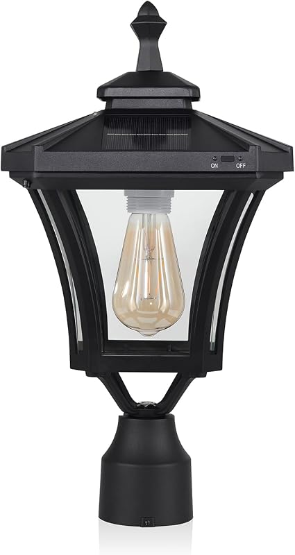 Lámpara solar LED impermeable 3" para poste terraza