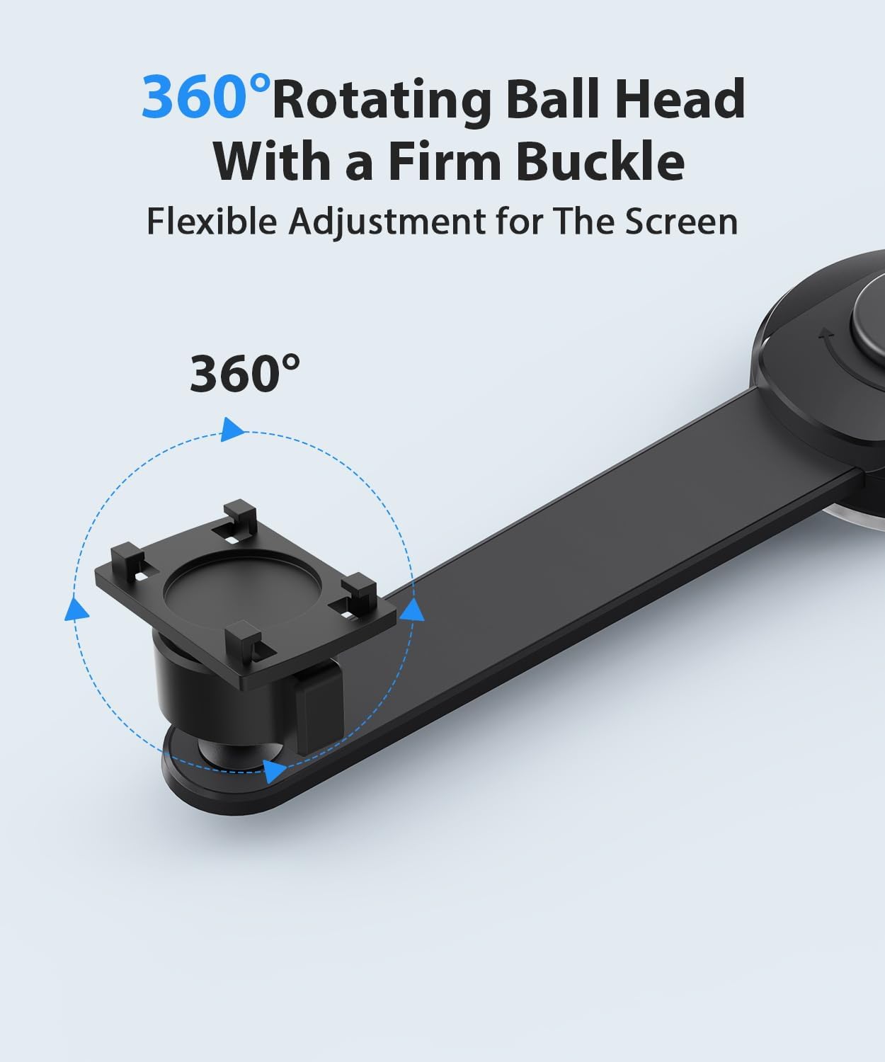 Soporte ventosa flexible para cámara respaldo 360°