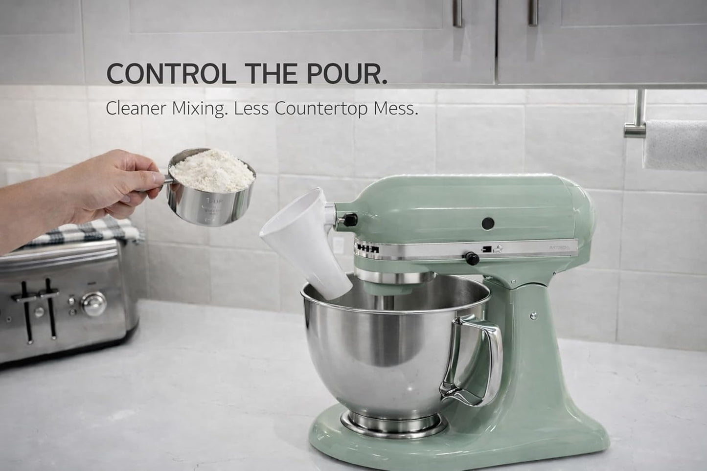 2 Embudo Antisalpicaduras para Mezcladora KitchenAid 4.5-5qt