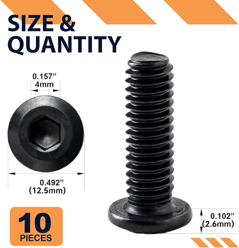 Tornillos cabeza plana hex 1/4-20 x 4 acero inox 304