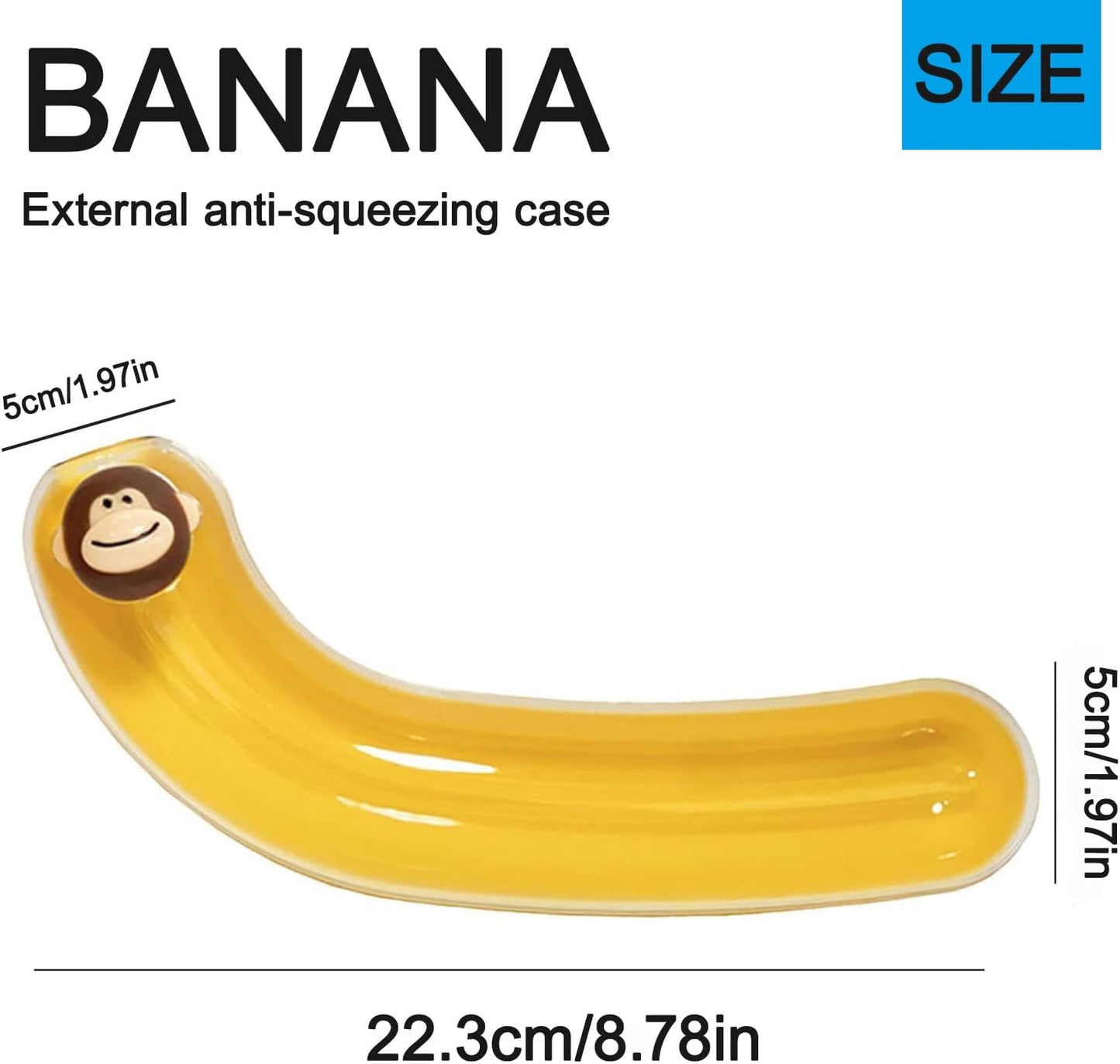Funda de plátano sin BPA, contenedor para almacenamiento de vainas
