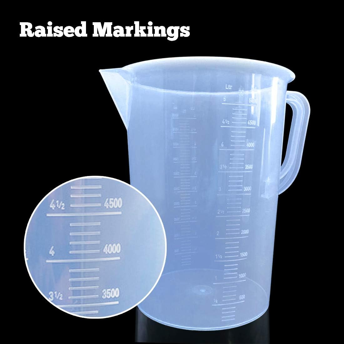 Vaso plástico 169.1oz con asa taza medidora transparente
