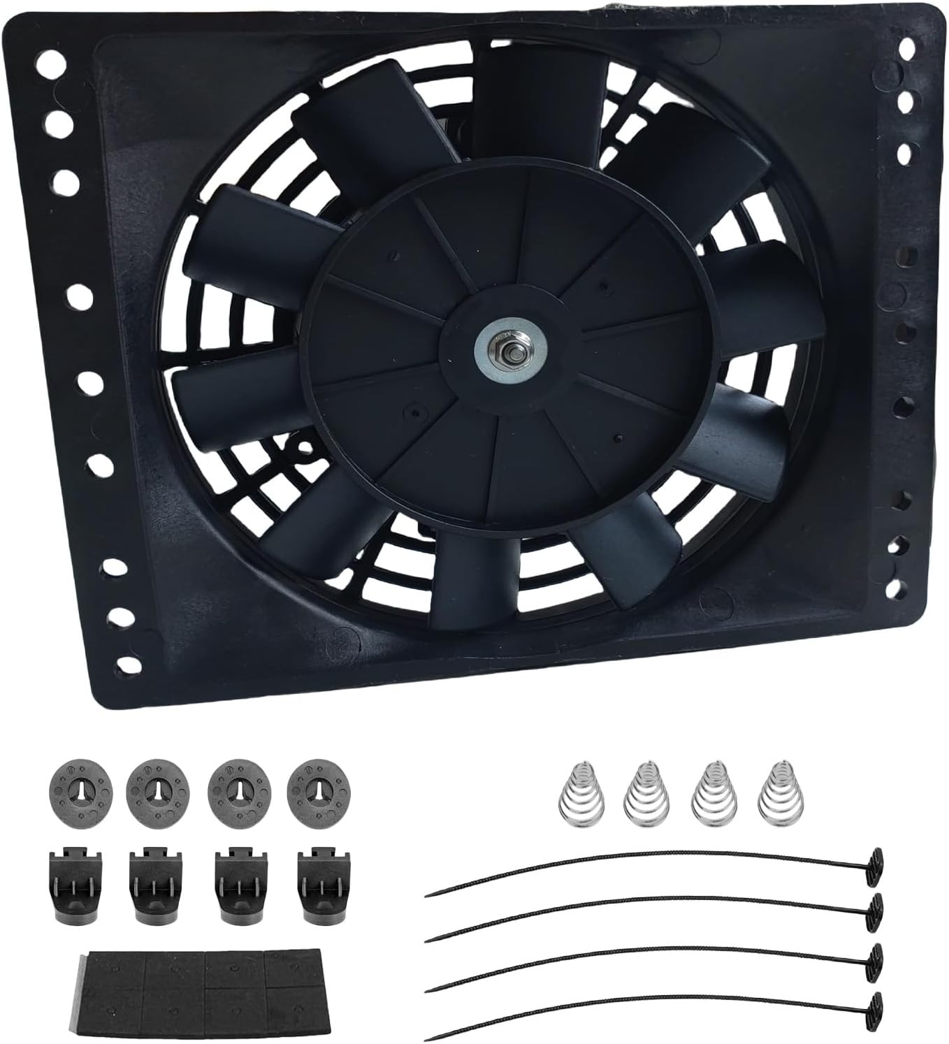 Ventilador radiador 6" 650CFM 12V universal con kit