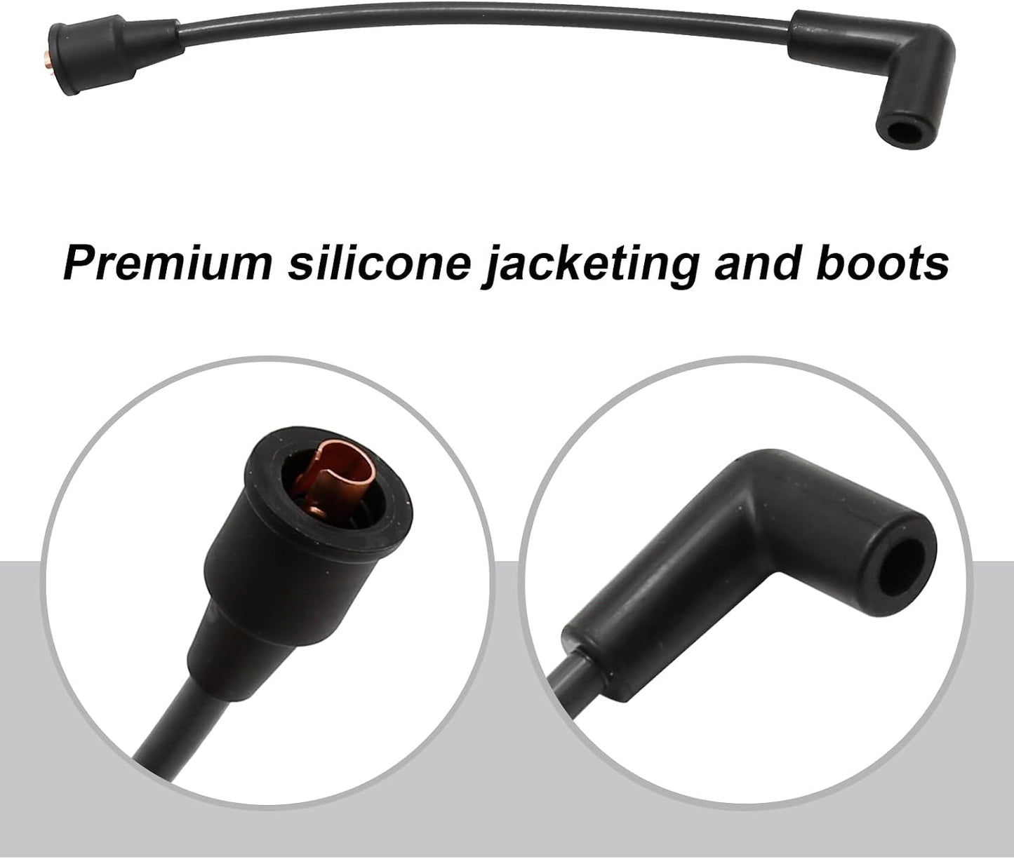 Cable bujía repuesto Sierra Marine Mercruiser 3.0L negro