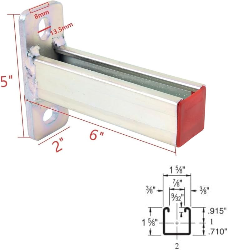 4 Soportes Acero 6" para Estantería y Tubos