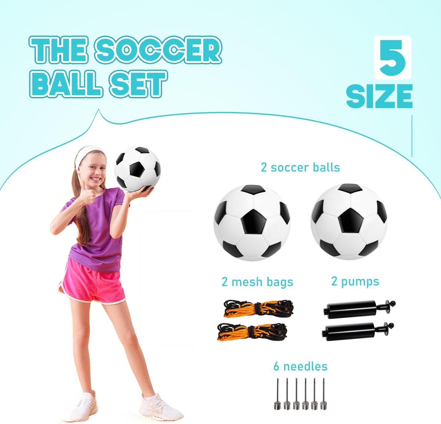 Balón fútbol 2 Pzas con bomba para adultos niños