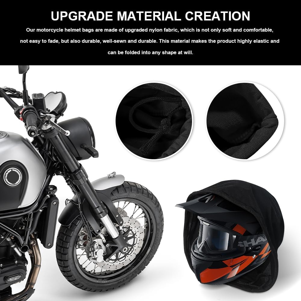 Bolsa casco motocicleta tela nailon con cordón universal