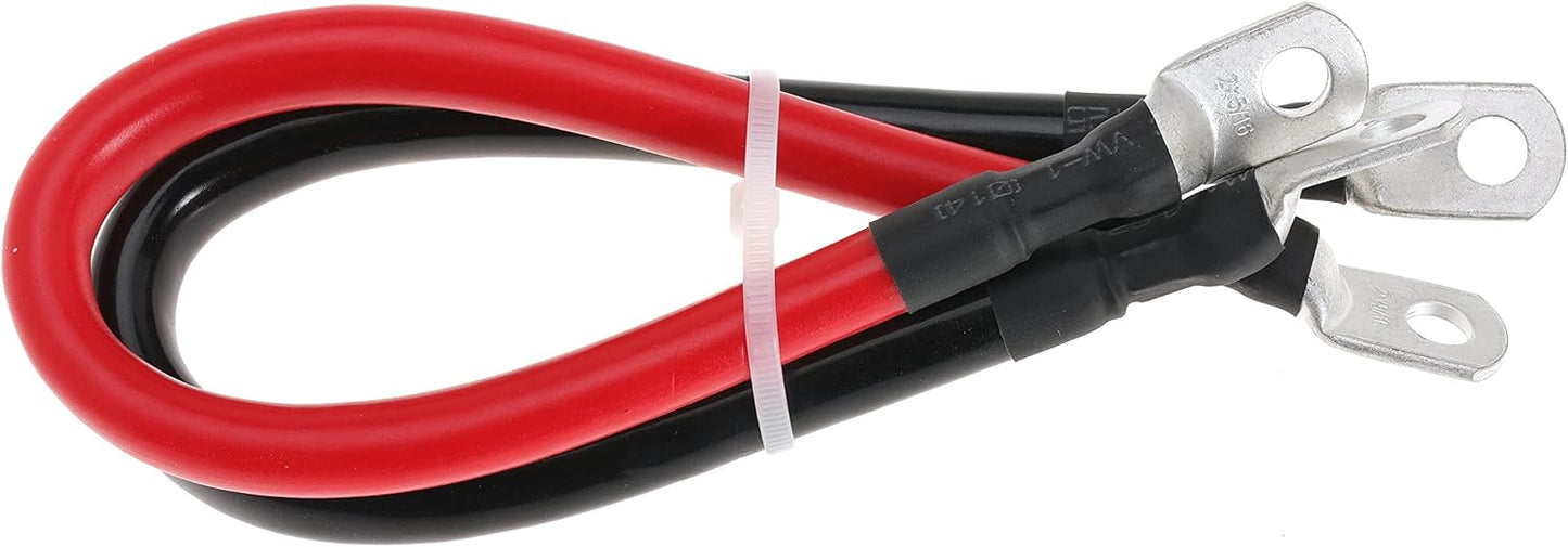 Cable batería 2AWG con terminales 5/16" para autos y barcos