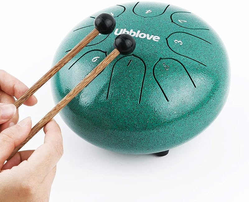 Tambor acero 6pulg notas C para niños meditación yoga