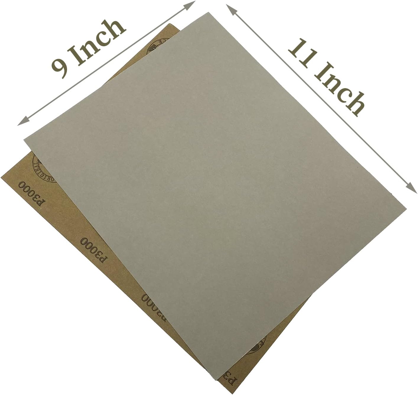 Papel lija 3000 grano 9x11pulg 15pzas carburo silicio madera metal