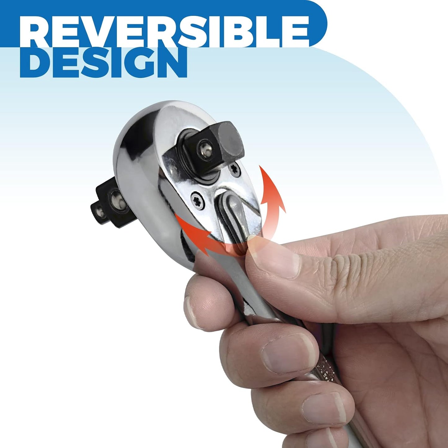 Llave trinquete 3en1 1/4-1/2 pulg 72 dientes cromo