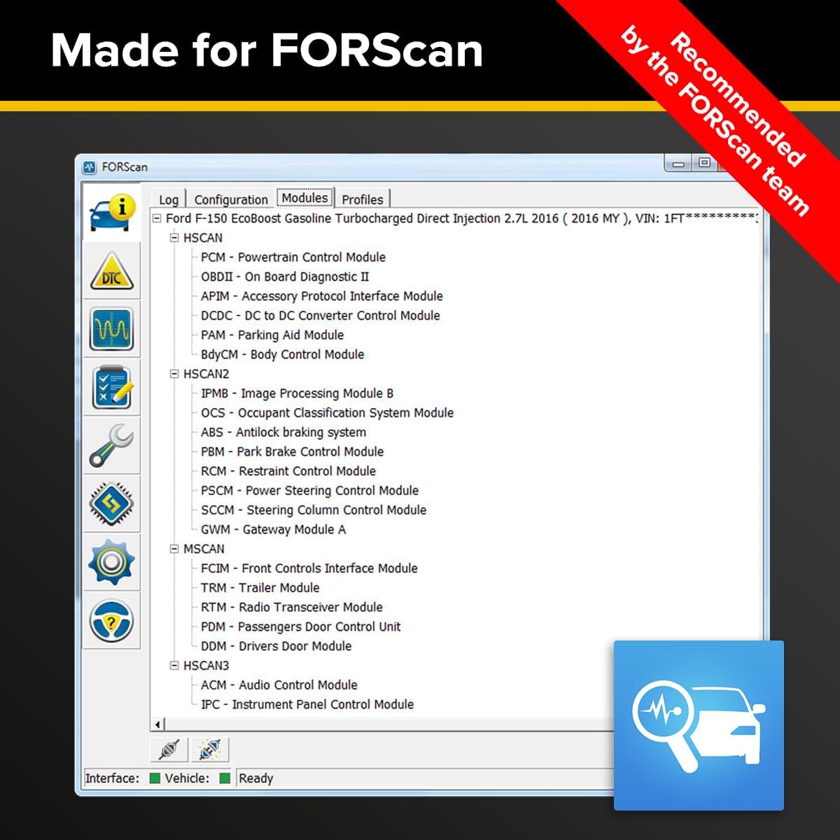 Adaptador OBD EX FORScan