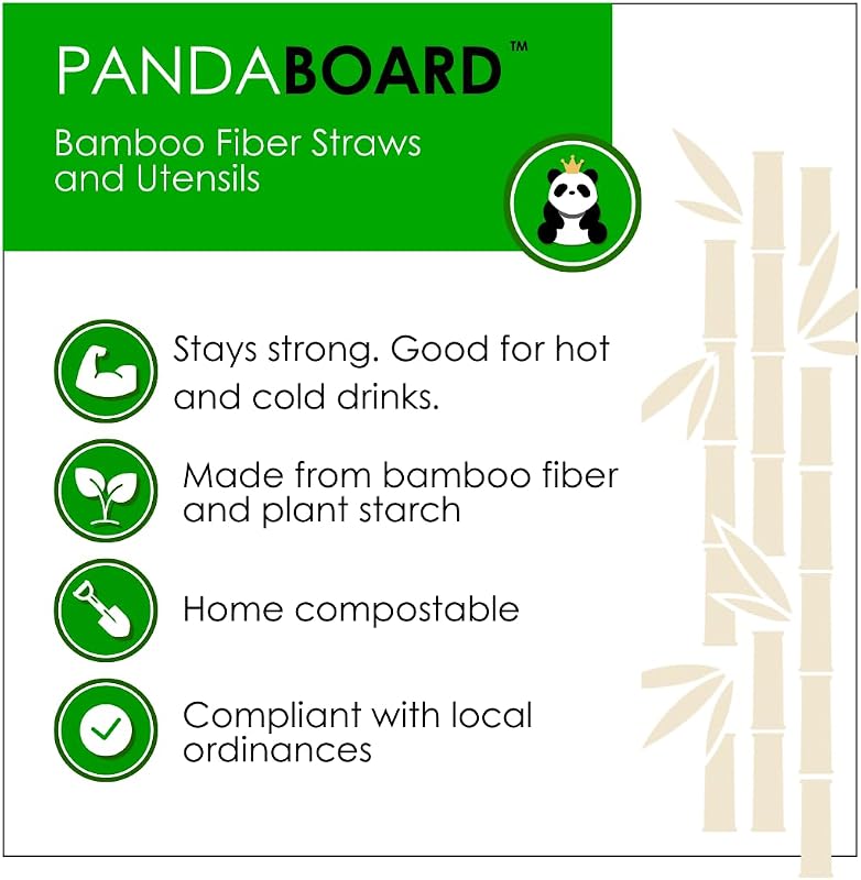 Boba bambú compostable batido 80uds