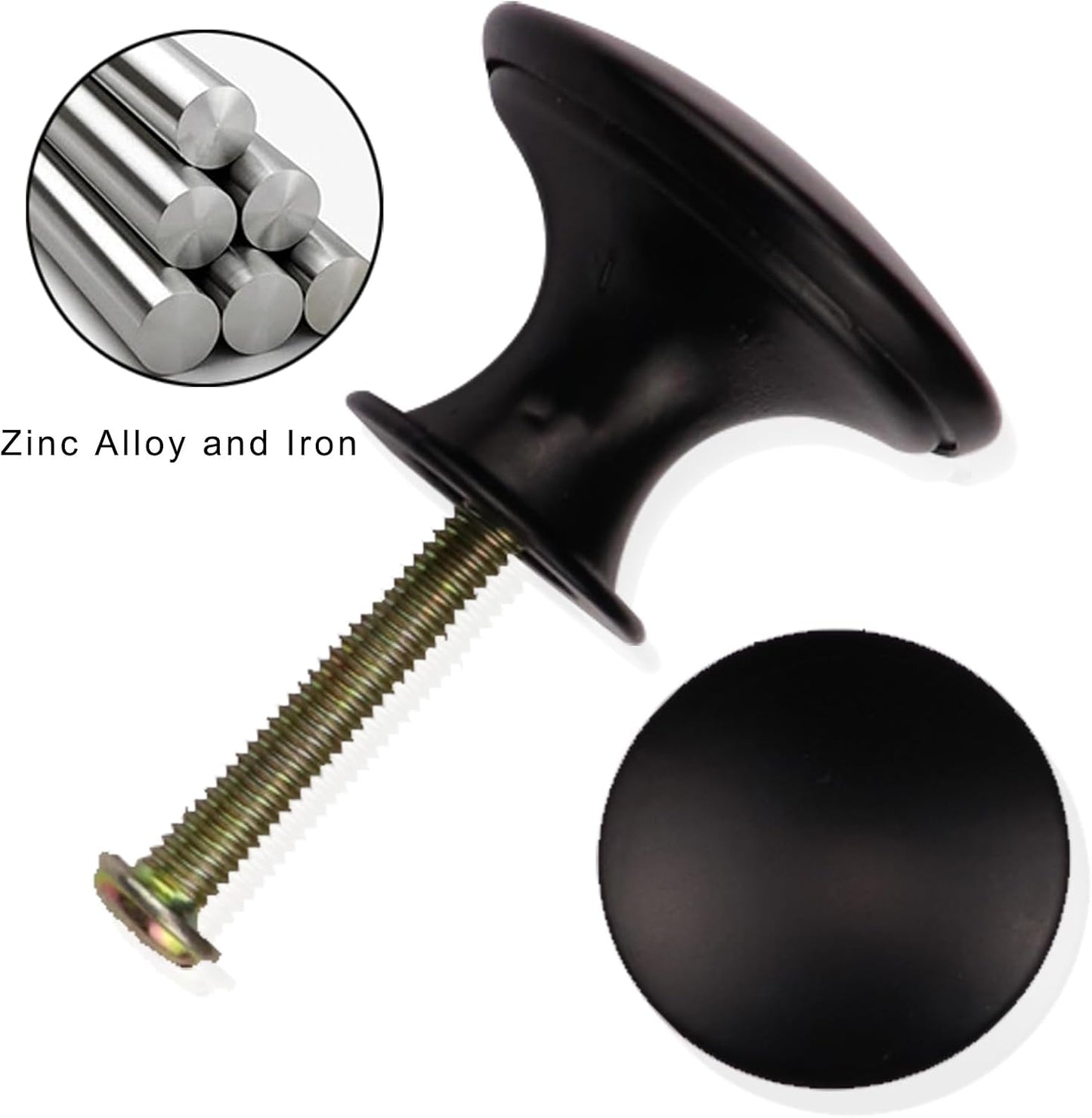 12 Pzas Tiradores Metal Negro Vintage para Muebles