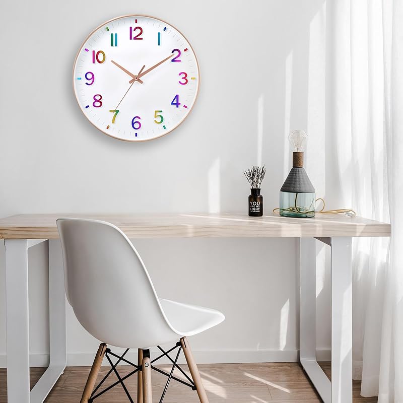 Reloj pared niños 12pulg silencioso moderno decoración