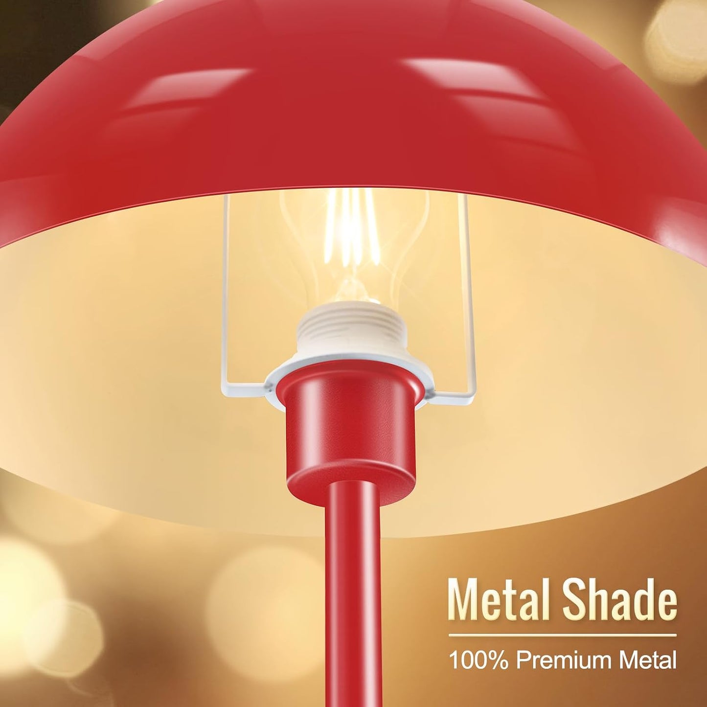 Lámpara pie moderna metal rojo 66pulg interruptor