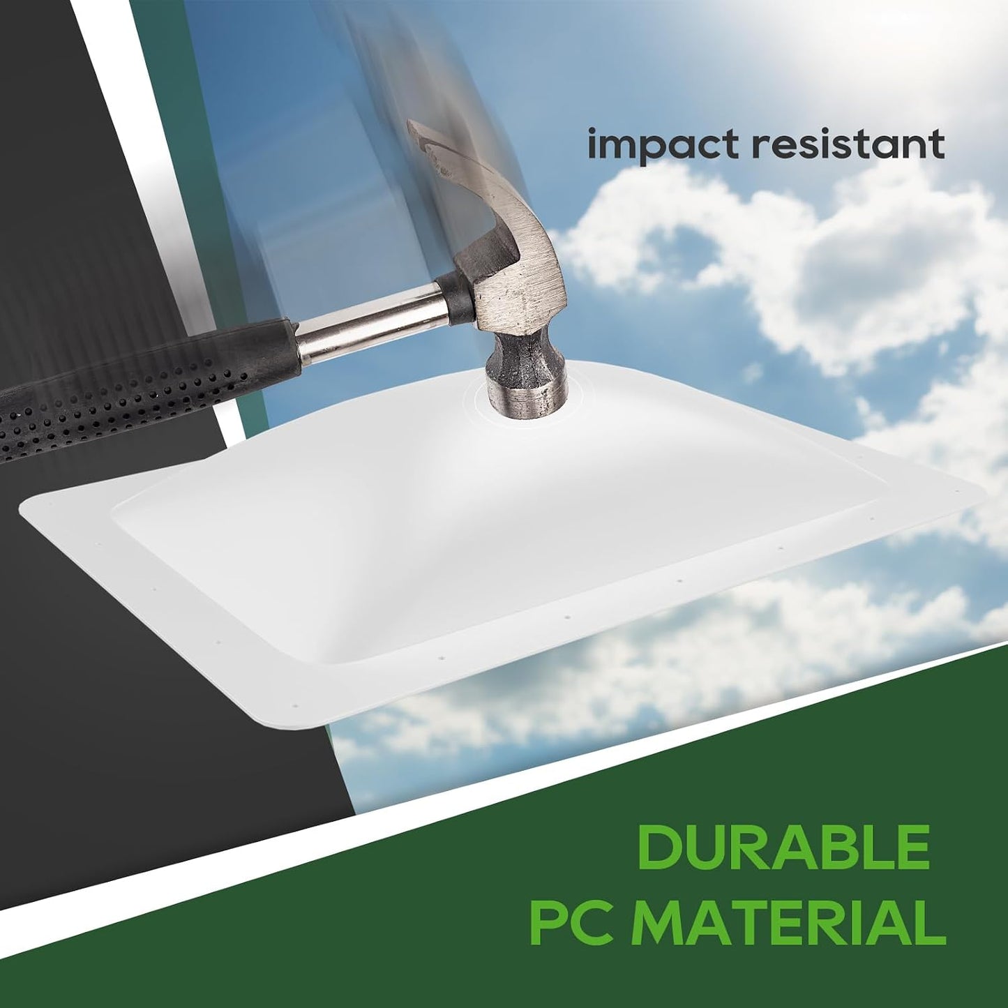 Repuesto tragaluz RV 18x26pulg adapta 14x22pulg