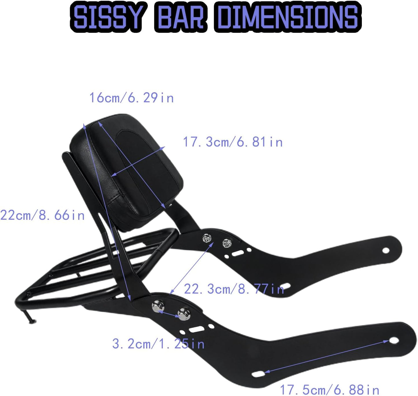 Soporte asiento trasero motocicleta Honda Rebel