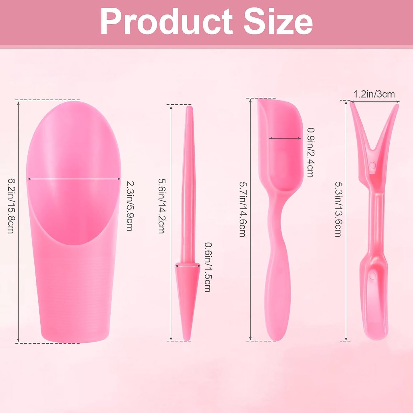12 Pzas Palas Jardín Kit Cucharas Plástico para Bonsái y Flores