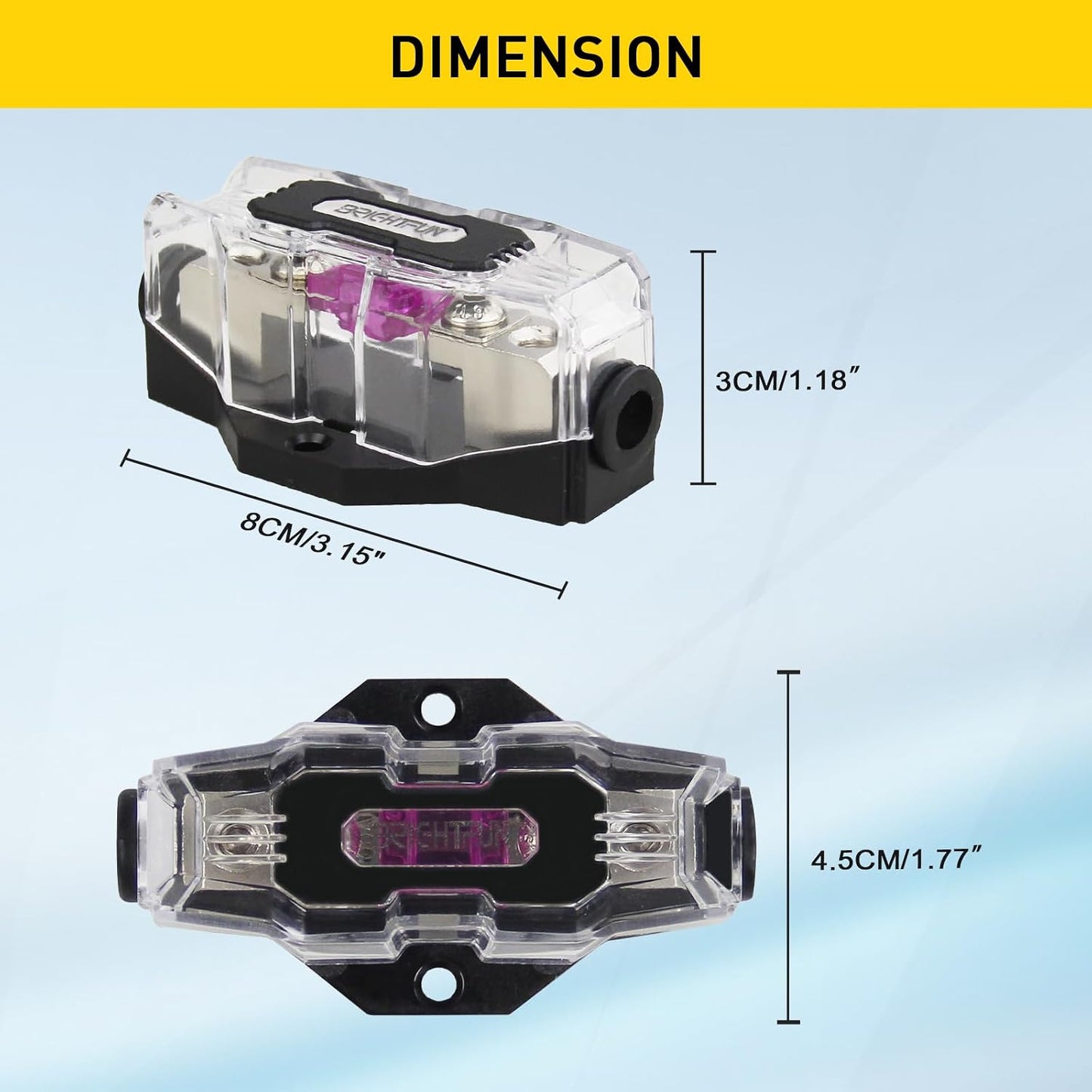 Bloque fusibles 60A 100A para amplificador auto UTV