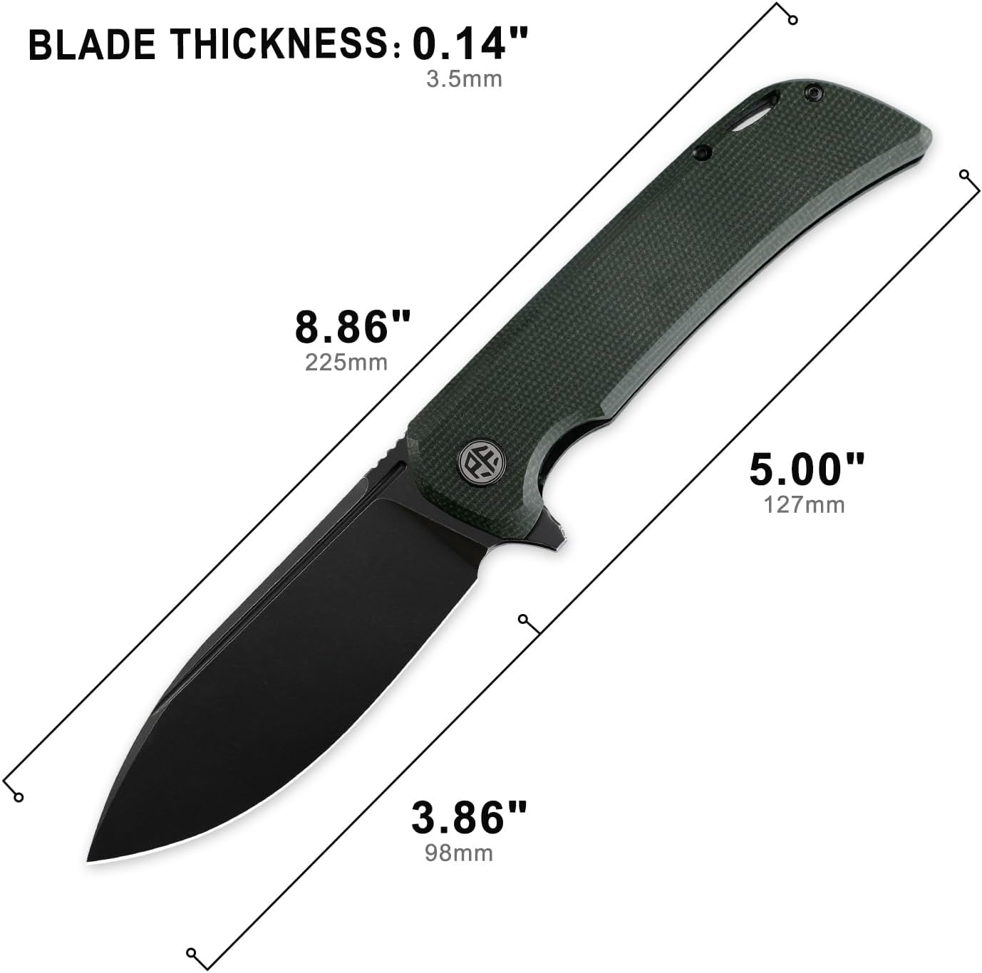 Navaja plegable acero 14C28N mango Micarta uso diario