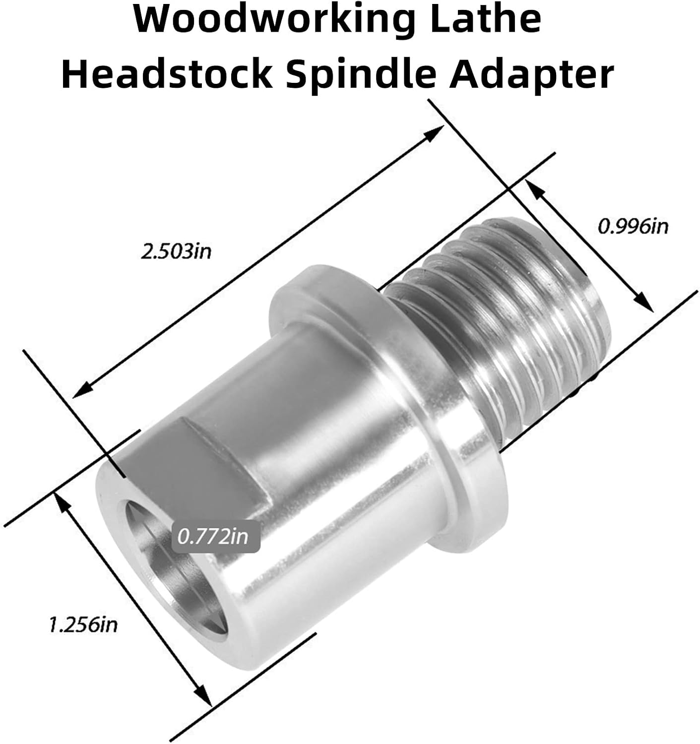 Adaptador husillo torno 3/4x10TPI a 1x8TPI