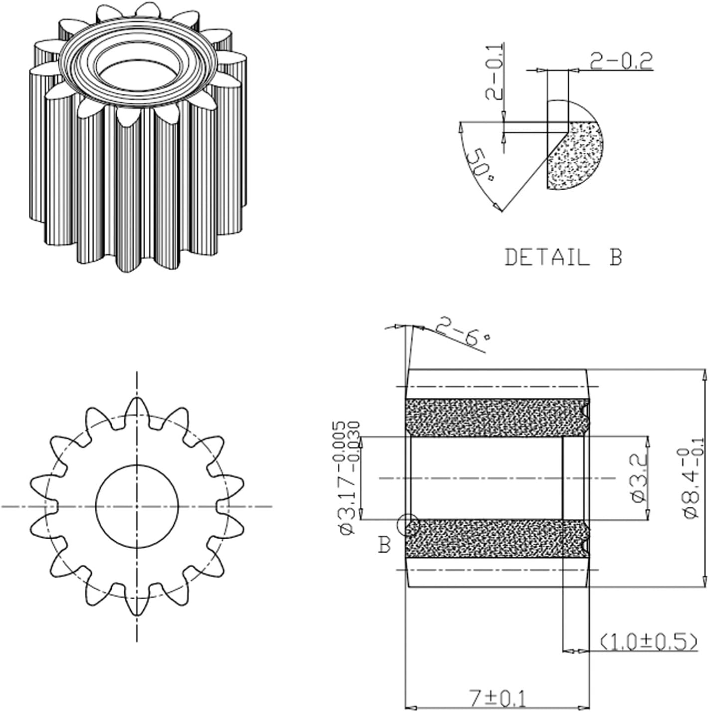 Motor 18 V RS550 CC 25000 RPM sierra eléctrica 14 dientes