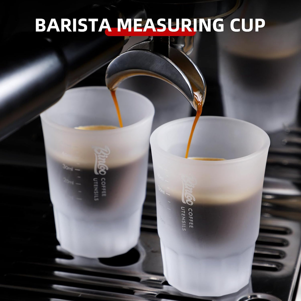 Vasos chupito espresso 1.7oz vidrio resistente apilables