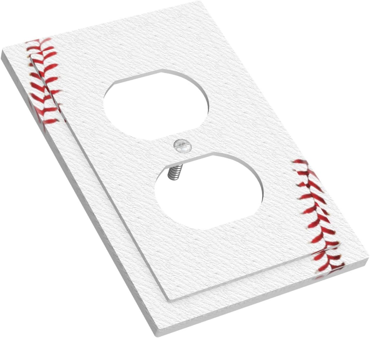 Cubiertas decorativas tomas corriente pelota béisbol blanco