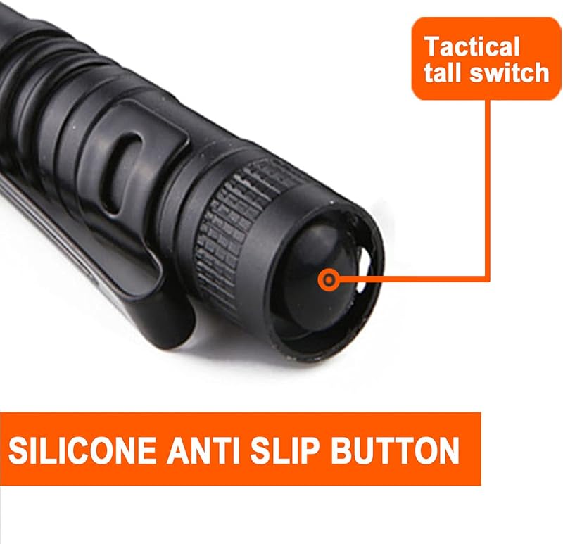 20 Linternas bolsillo con clip mini impermeable led negro