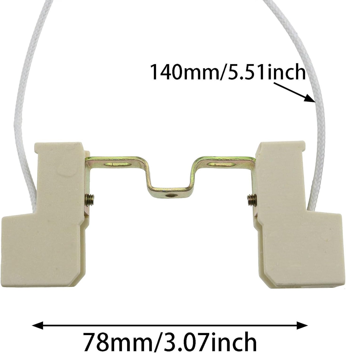 Base lámpara cerámica R7S doble extremo para T3 3.071pulg