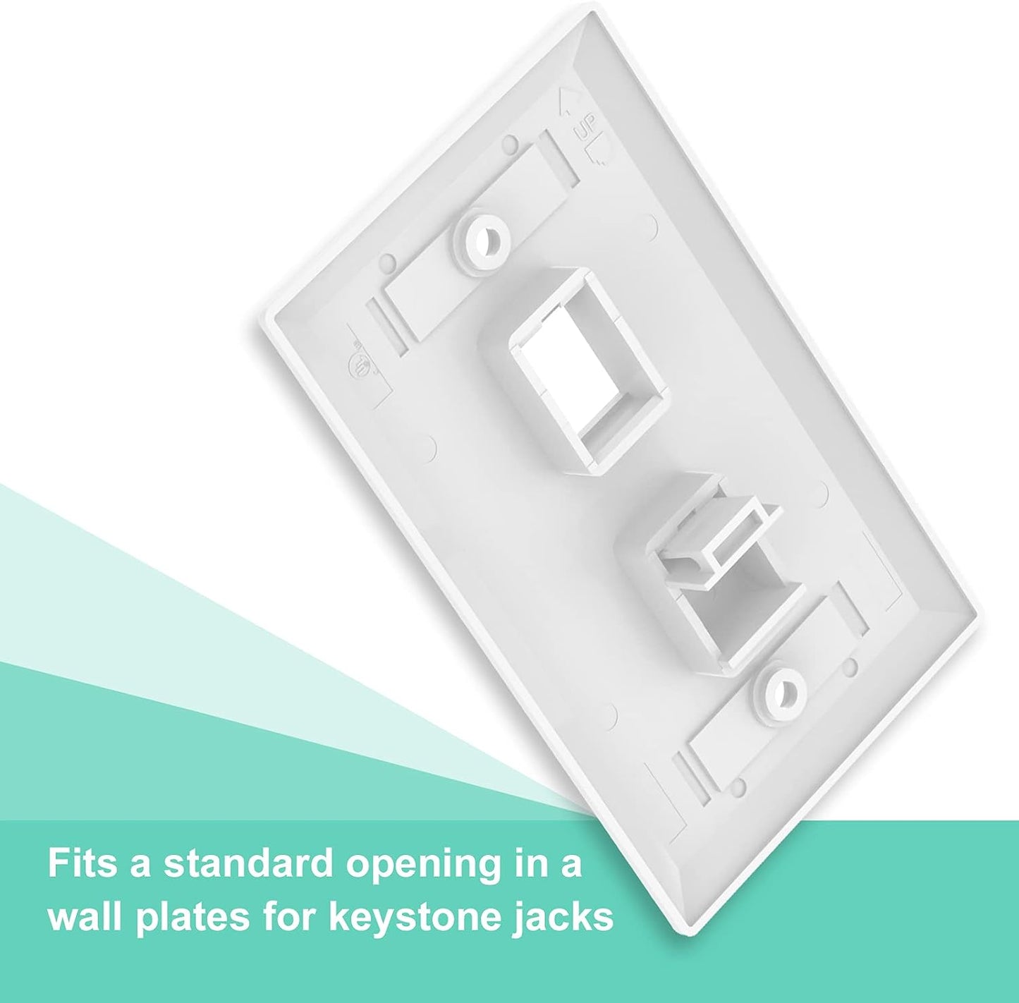 Insertos Keystone Jack para placa pared pack 10 blancos