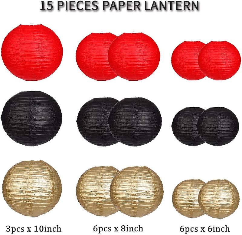 15 Faroles papel decorativos colgantes redondos boda fiesta