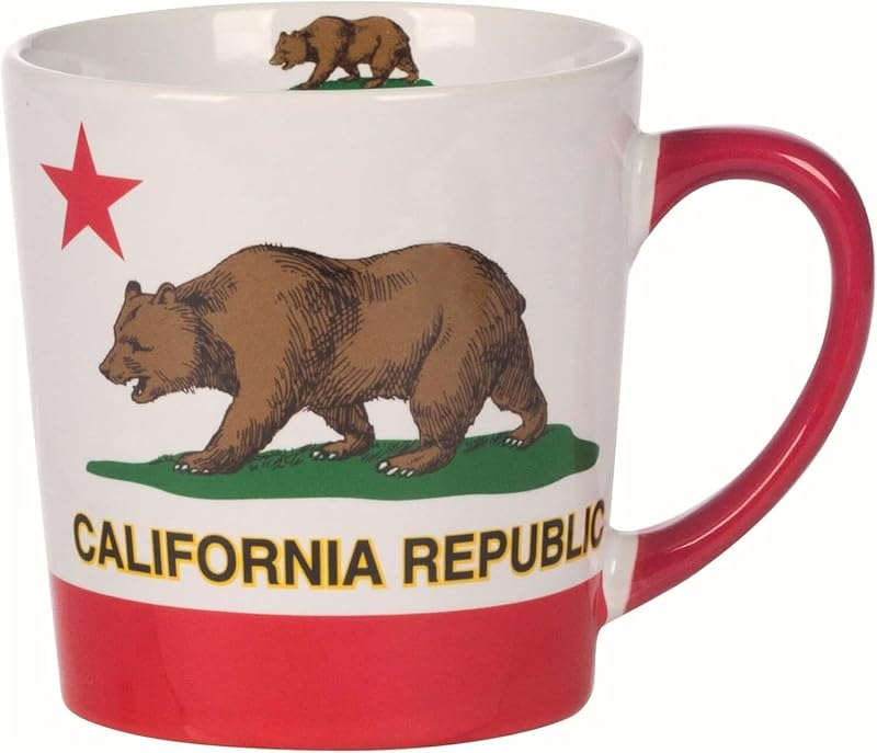 Taza cerámica 15oz con bandera California