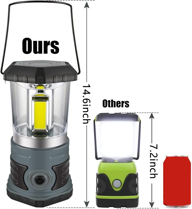 Linterna LED campamento 1500lm 4 baterías D 4 modos resistente