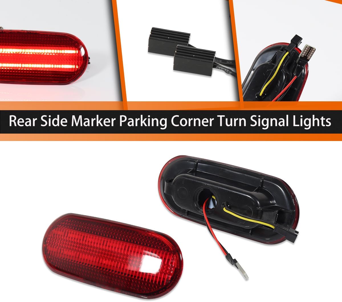Lente LED roja señal giro VW Beetle 98-05 izq/dcha