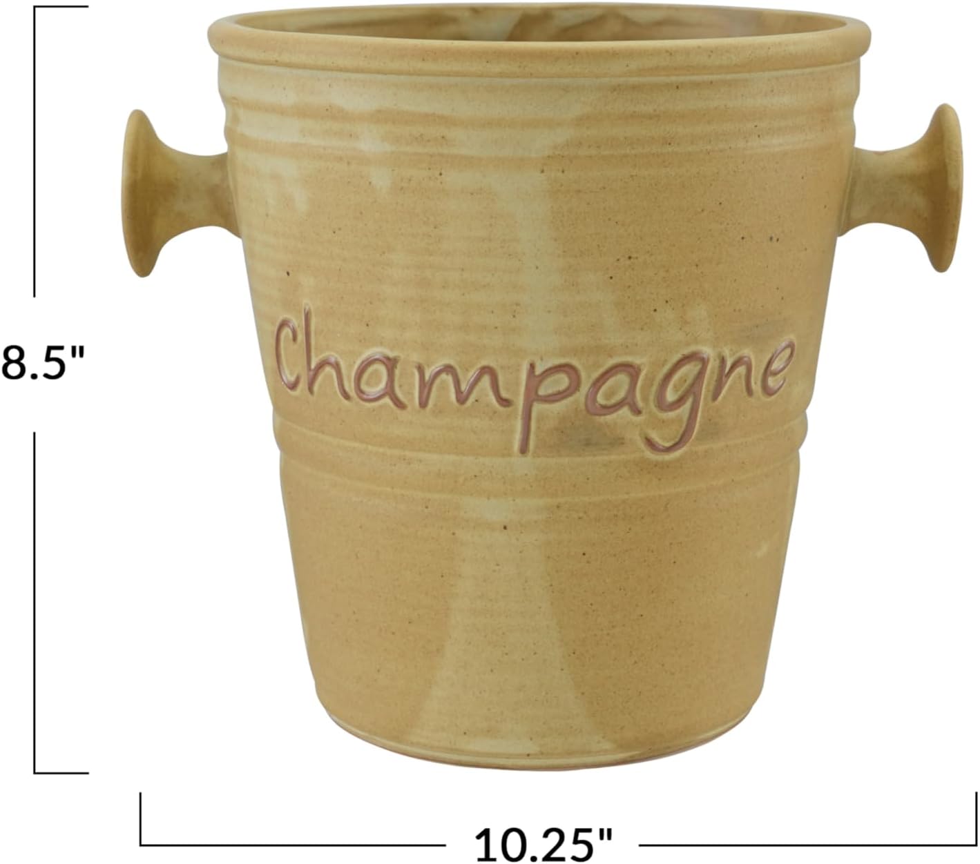 Bote de champán gres vintage marrón