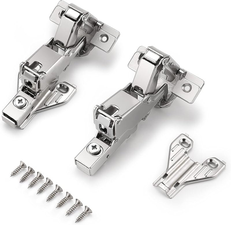 Bisagras gabinete cierre suave 165grados níquel