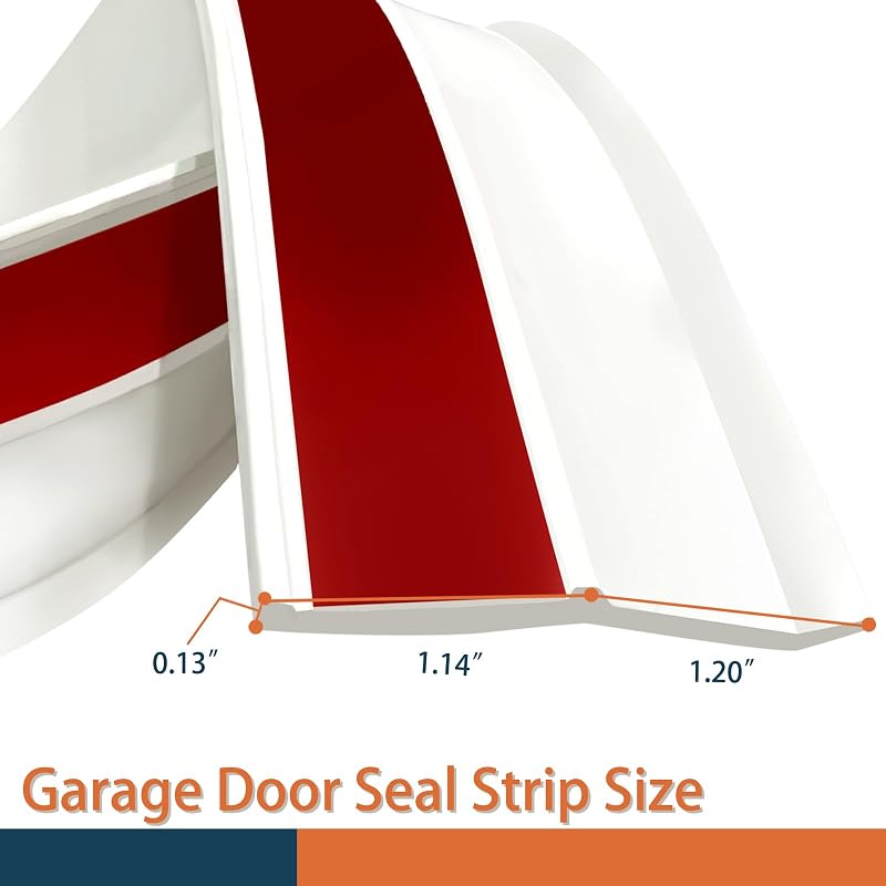 Sello puerta garaje 32ft tira goma blanca universal